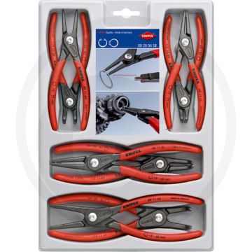 Knipex knipex borgveertangenset 8-delig - precisie borgveertangen voor binnen- en buitenringen