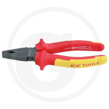 Ks tools ergotorque® vde combinatietang, 170 mm - inductief geharde precisiesnijders