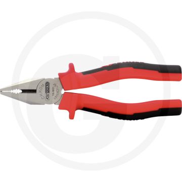 Ks tools ergotorque® combinatietang 200 mm - lange schneiden, inductief gehard - Ø harde draad 1,6 mm