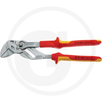 Sleuteltang verchroomd 250 mm, vde-geïsoleerd - 19 verstelposities