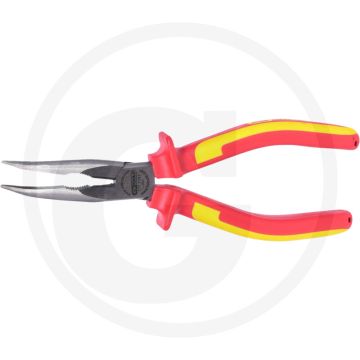 Ks tools ergotorque® vde telefoontang gebogen, 208 mm - voor zacht en middelhard draad