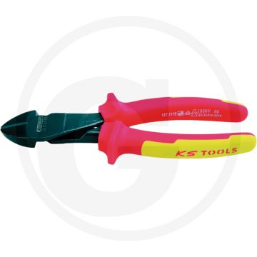 Ks tools ergotorque® vde krachtzijsnijtang 175 mm - voor harde draad tot 2,2 mm