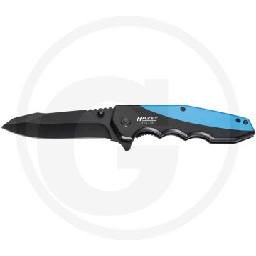 Hazet klappmesser mit klingensicherung - aluminium-griff, edelstahl-klinge, gürtelclip