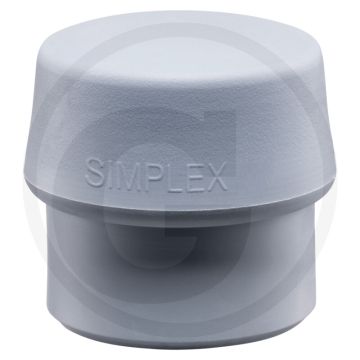Halder vervangende dop tpe-middel, grijze dop, voor simplex kunststof hamer - kop-Ø 40mm, mittelhart, 90 shore