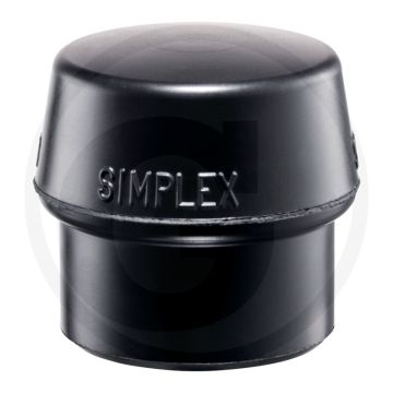 Halder vervangende dop simplex - kop-Ø 50mm, schwarz, mittelhart, dämpfend, geruchsneutral