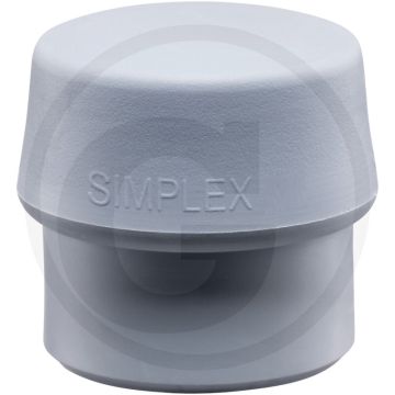 Halder vervangende dop tpe-middel, grijze dop, voor simplex kunststof hamer - kop-Ø 50mm, mittelhart, 90 shore