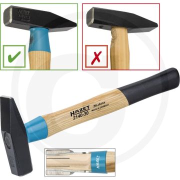 Hazet bankhamer 300g hickorystiel bluguard