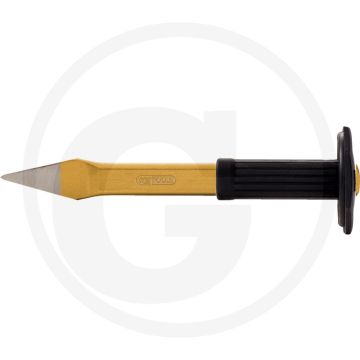 Ks tools ritsbeitel, met handbeschermingsgreep, plat ovaal, 9 x 300 mm - chroom-molybdeenstaal