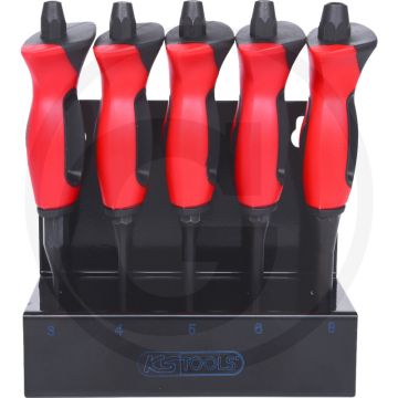 Ks tools piercing set mit handschutz 5-teilig, im metallständer