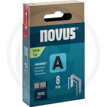 Nieten met brede rug type 053 - 8 mm, extra hard staal - voor papier, folies, stoffen - 2000 stuks