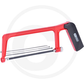 Ks tools kleine beugelzaag, 150 mm met 24 tanden, zwarte kunststof handgreep, universeel zaagblad - voor kunststof, metaal en aluminium - bladlengte 150mm