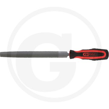 Ks tools halfronde vijl, din 7261, vorm e, 200 mm - speciaal staal, 2-komponentengriff