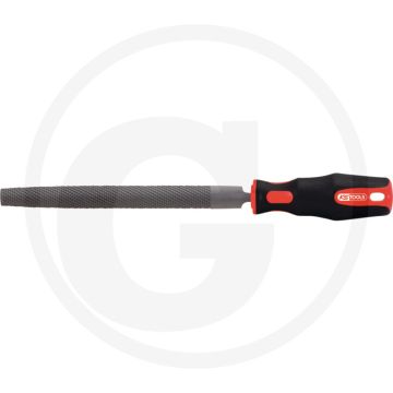 Ks tools halfronde vijl, din 7261, vorm e, 250 mm - speciaal staal, 2-componenten handgreep