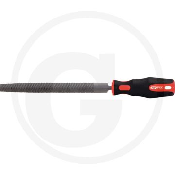 Lime demi-ronde Ks Tools, DIN 7261, forme E, 250 mm, manche à deux composants, acier à outils spécial