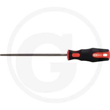 Lime ronde Ks Tools, DIN 7261, forme F, 250 mm, manche HE à deux composants