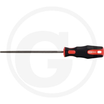 Lime ronde Ks Tools, DIN 7261, forme F, 150 mm, He + manche à deux composants