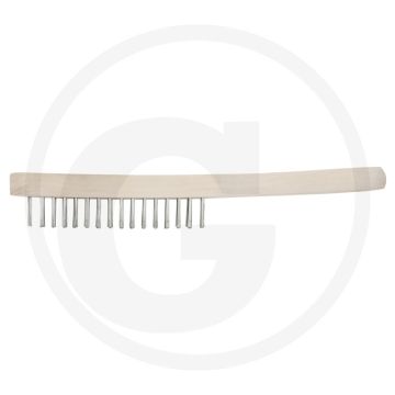 Ks tools staaldraadborstel rvs 4-rijig 290mm
