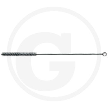 Cilinderborstel met oog - staaldraad gegolfd - Ø4mm - 300mm lengte