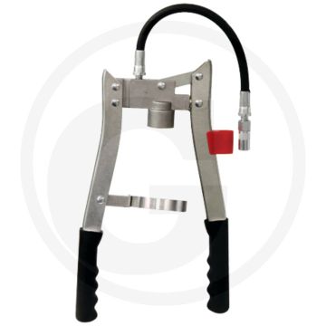 Tweehands vetspuit voor 500 gram patroon - 500 bar, 300 mm hogedrukslang