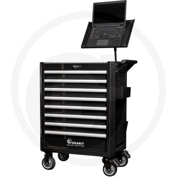 Black edition werkplaatswagen dynamicpro servicetechni gevuld, 242-delig - met 7 hoogwaardige modulesets voor professionele gereedschappen