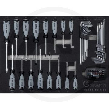 Black edition black edition moduleset schroevendraaiers en haakse st 36-delig - afmetingen: 564 x 407 x 40 mm