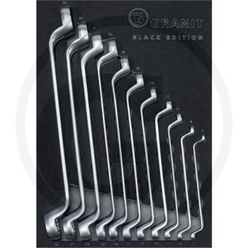 Black edition black edition moduleset dubbele ringsleutels 11-delig, metrisch - afmetingen: 280 x 407 x 40 mm