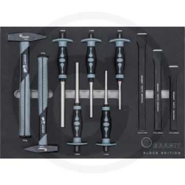 Black edition black edition moduleset hamers, pendrijvers en beitels 10-delig - afmetingen: 564 x 407 x 40 mm