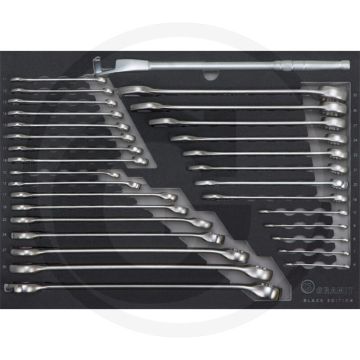 Black edition black edition moduleset xl ringsteeksleutels 31-delig, metrisch - afmetingen: 564 x 407 x 40