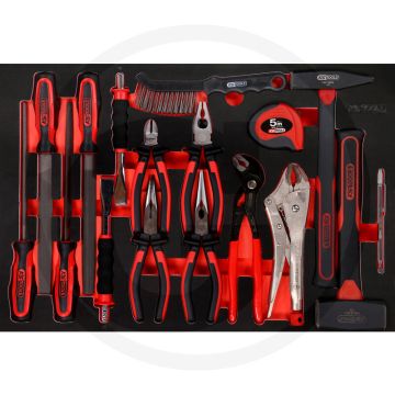 Ks tools ks tools werkzeugsatz zangen hammer meißel 17-teilig - Öl- und chemikalienbeständig