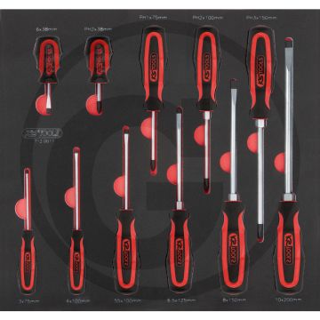 Ks tools ergotorqueplus® schroevendraaierset 11-delig, 2/3 module