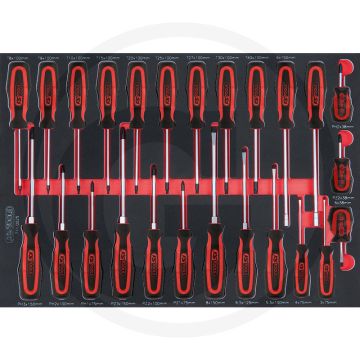 Ks tools ergotorqueplus® schroevendraaierset 25-delig - diverse maten en types