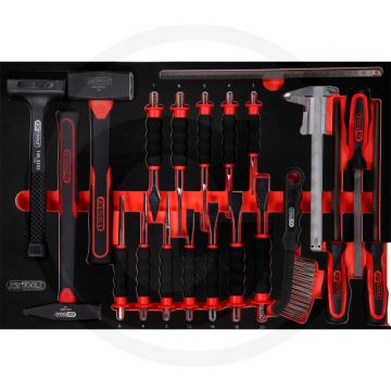 Ks tools einlage hammer, meißel, pfeile 21-teilig - Öl- und chemikalienbeständig - 561mm x 388mm - 4970g