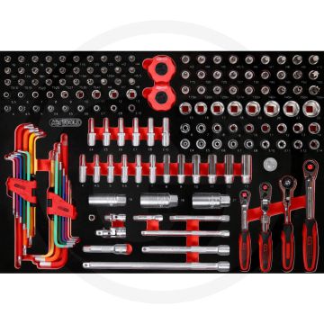 Ks tools einlage steckschlüssel 156-teilig - Öl- und chemikalienbeständig
