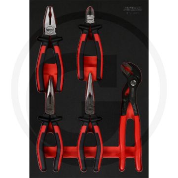 Ks tools werkzeugsatz zangen 5-teilig - Öl- und chemikalienbeständig
