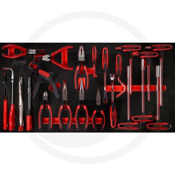 Ks tools einlage zangen und t-griff 24-teilig - Öl- und chemikalienbeständig