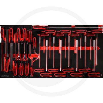 Ks tools einlage zangen und t-griff 28-teilig - Öl- und chemikalienbeständig