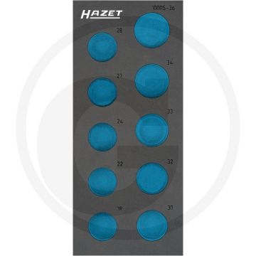 Hazet weichschaumeinlage - 2-komponenten weichschaum-einlage für163-572 - abmessungen 392 mm x 172 mm