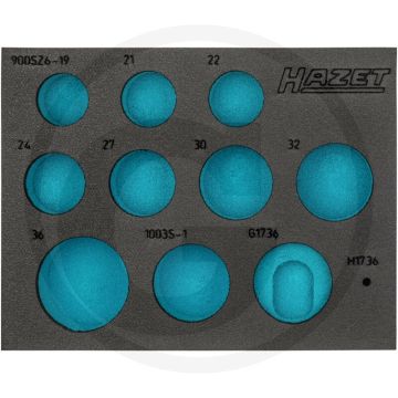 Hazet weichschaumeinlage - 2-komponenten weichschaum-einlage leer - für 900 sz 6/11 - gewicht 39g