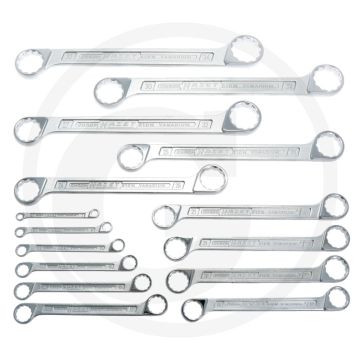 Hazet ringsleutelset 15-delig - sleutelmaten: 6x7 t/m 30x34 mm