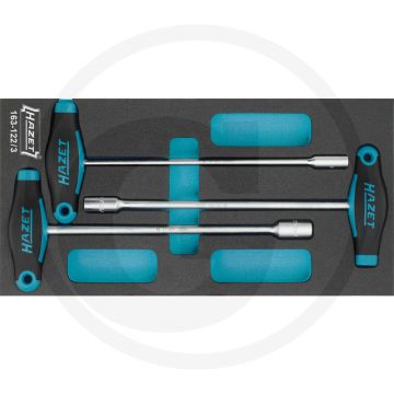 Hazet dopsleutelset met t-greep 3-delig - sleutelmaten 8, 10, 13 mm