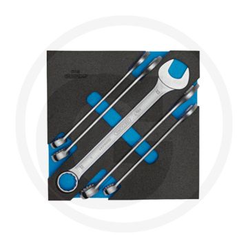 Gedore ring-steeksleutelset 5-delig in ct-module: 23, 24, 27, 30, 32 mm.