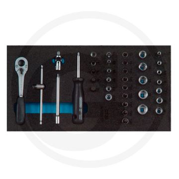 Gedore gedore dopsleutelset 1/4" ct-module 37-delig - zeskant, torx, ratel & meer