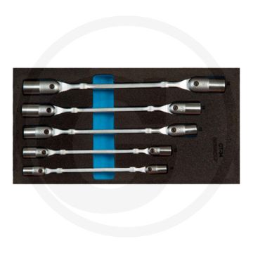 Gedore dubbele kniegewrichtsleutelset ct-module 5-delig: sleutelmaten 8x9, 10x11, 12x13, 14x15, 16x17 mm