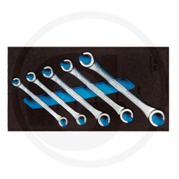 Gedore open ringsleutelset ct-module 5-delig - sleutelmaten: 8x10, 10x11, 12x14, 13x15, 17x19 mm