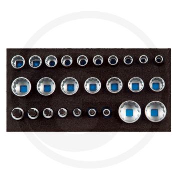 Gedore gedore doppenset 1/2" ud-profiel ct-module 26-delig - sleutelmaten 10-32 mm & 6-14 mm