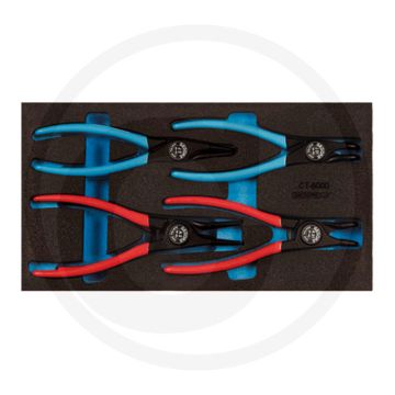 Gedore borgringentangenset ct-module 6-delig, voor binnen- en buitenringen din 471/472 Ø 10-60 mm