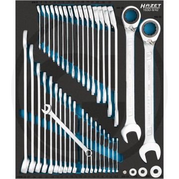 Hazet werkzeug sortiment 42-teilig - ordnungssystem größe: 1/2++ (522 x 435 mm)