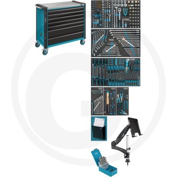 Hazet werkstattsortiment + laptop/dokumentenablage 342-teilig - 145 kg - 1133x518x1020 mm