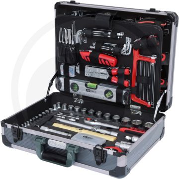 Ks tools 127-delige gereedschapset in aluminium koffer met chroom vanadium gereedschapassortiment