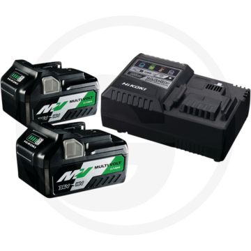 Hikoki akku booster pack - 2x 36v/18v accu's + supersnelle lader - 32 min oplaadtijd